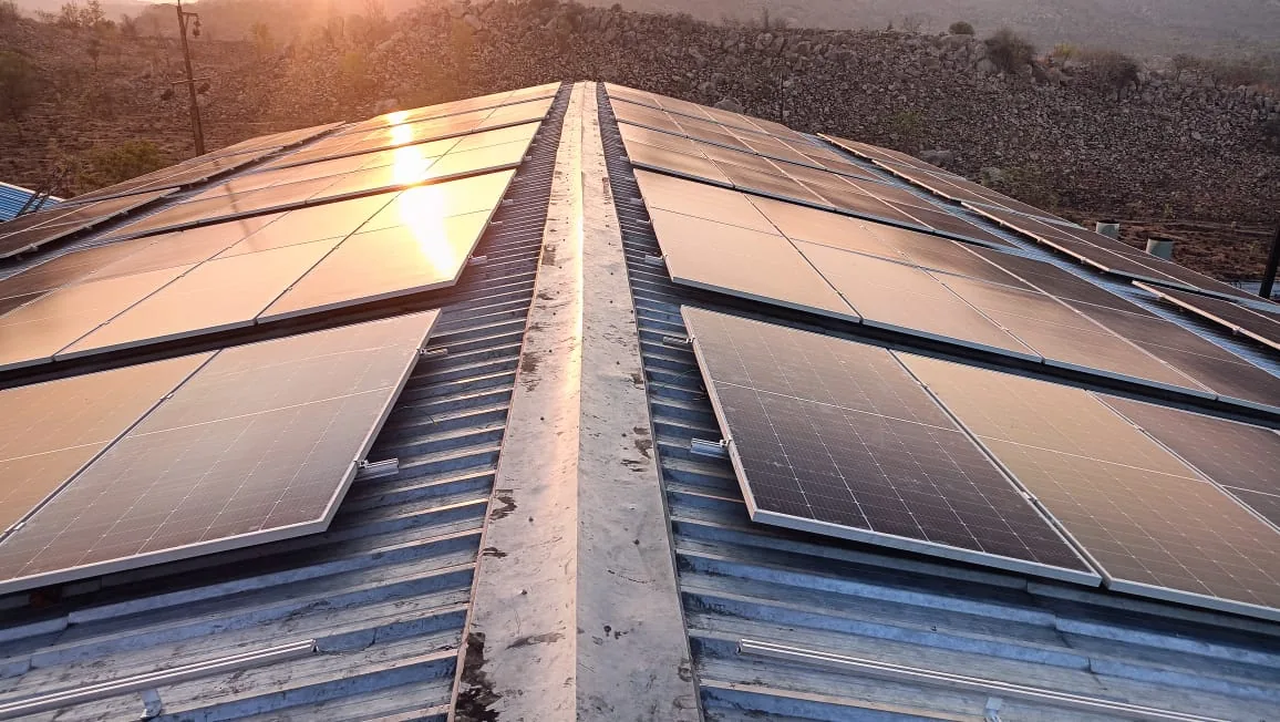 Rubber industry rooftop solar installation in Penukonda, Andhra Pradesh